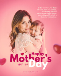 Pink Professional Happy Mother's Day  Instagram Portrait template