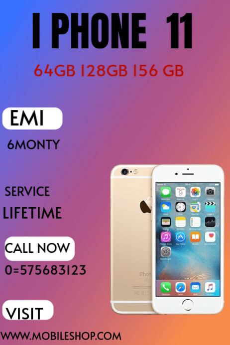 Pink Professional Iphone Poster Plakkaat template