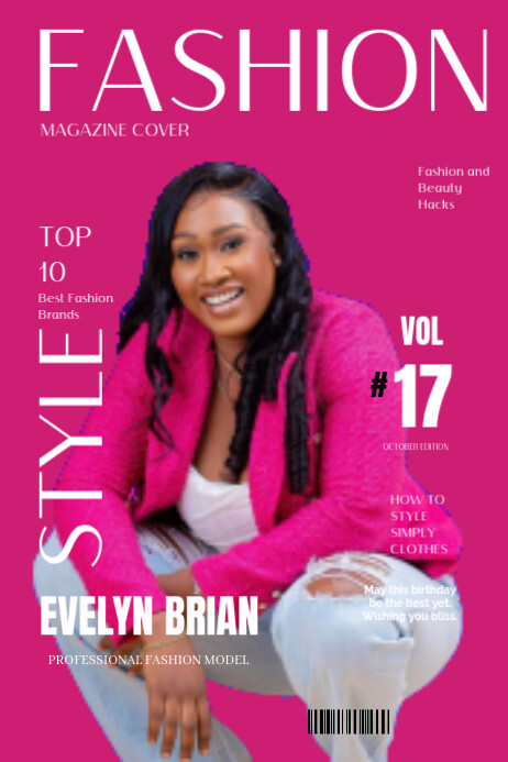 Copy of Pink Professional Magazine Model Poster | PosterMyWall