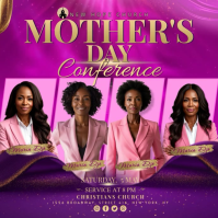 Pink Professional Mother's Day Conference Instagram Post Video template