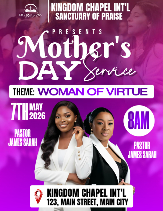 Mother's Day Program Flyers Template | PosterMyWall