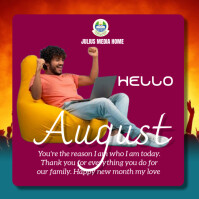 Pink Professional New Month Flyers  Instagram Post Iphosti le-Instagram template