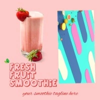 Pink Professional Smoothie Logo Logotipo template