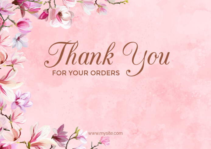 Pink Professional Thank You Card Postcard Template | PosterMyWall