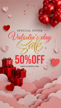 Pink Professional Valentine's Day Sale Instagram Story template