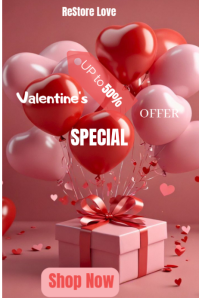 Pink Valentine's Day Sale Poster Template