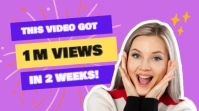 Pink Professional Viral Video Milestone  Youtube Thumbnail template