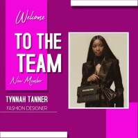Pink Professional Welcome To The Team Flyer Instagram Post template