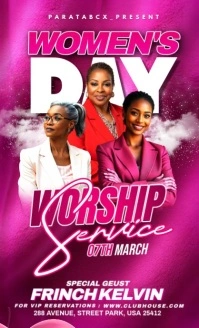 Pink Professional Women's Day Conference Church Service  Us Legal template