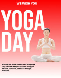 Pink Professional Yoga Poster Flyer (us Letter) Pamflet (Letter AS) template