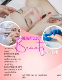 pink Professionale Dermatology Volantino (us Letter) template