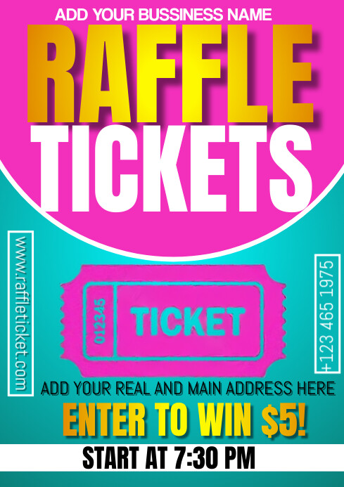 Copy of Pink Raffle Tickets A3 | PosterMyWall
