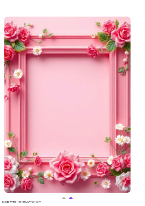 Pink Red Design Frame A4 template