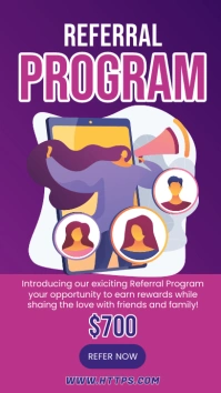 Pink Referral Program Instagram Story template