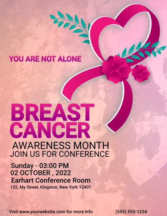 Copy of Pink Ribbon Breast Cancer Awareness Flyer | PosterMyWall