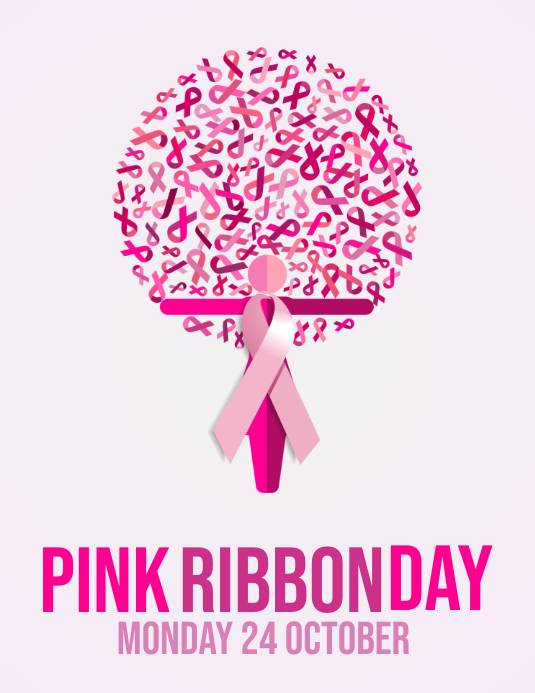 pink ribbon day poster template | PosterMyWall