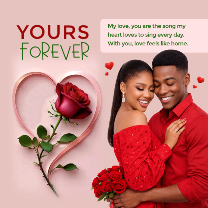 Copy of Pink Romantic Love Message Instagram Post | PosterMyWall