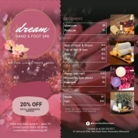 Pink Rosy Hand and Foot Spa Video Instagram Post template