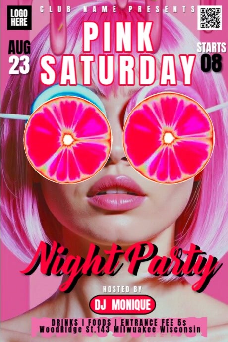 Pink Saturday Template | PosterMyWall