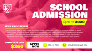 Lyserød School Admission Facebook Cover Video Template