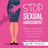 Pink Sexual Harassment Instagram Image template