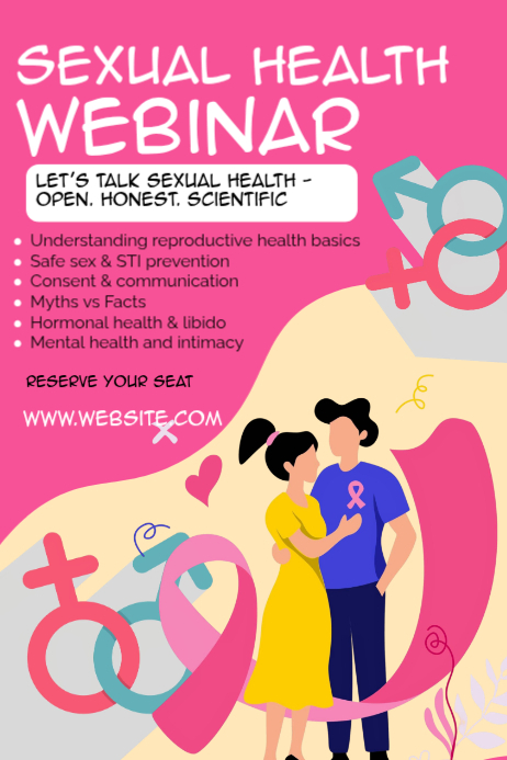 Pink Sexual Health Webinar Poster Template | PosterMyWall