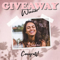 Giveaway Winner Template | PosterMyWall