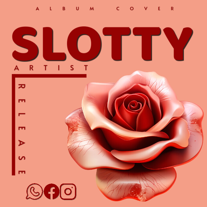 Pink soft music album cover template