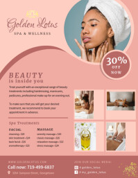Pink Spa Advertisement Flyer template