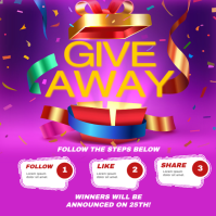 Pink Special Giveaway Instagram Post template