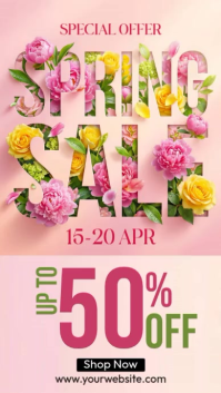 Pink Spring Sale Instagram Story template