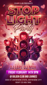 Pink Stop Light Party Instagram Story template