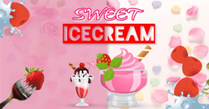 Pink Strawberry Ice Cream Template Facebook Ad