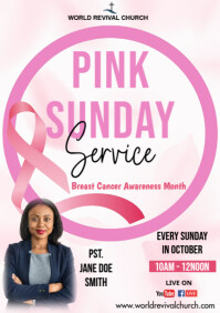 Breast Cancer Awareness Church Service Template | PosterMyWall