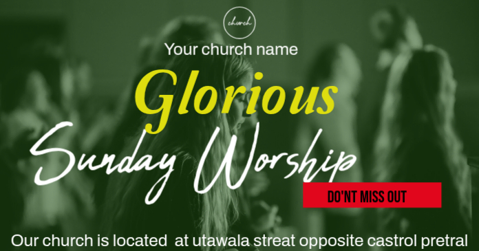 Sunday Worship Service Template | PosterMyWall