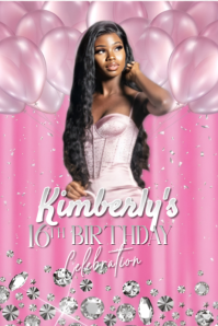 Red Sweet 16 Birthday Celebration Plakat Template