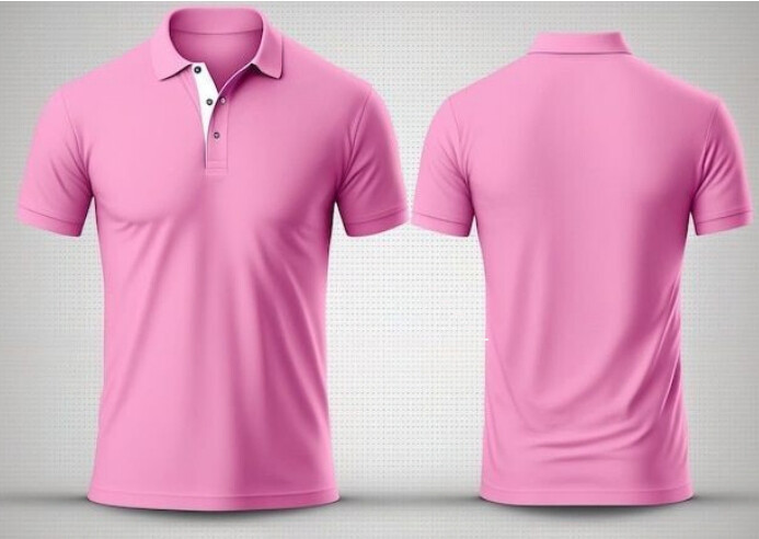 Pink T-shirt mockup Postcard template