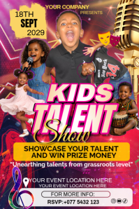 Pink Talent Show  Poster template