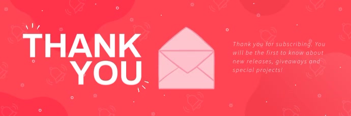 Thanks Header Pink Thank You Animated Email Header Template | PosterMyWall