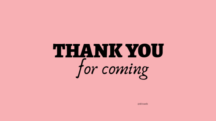 Pink  Thank You Digital Display (16:9) template