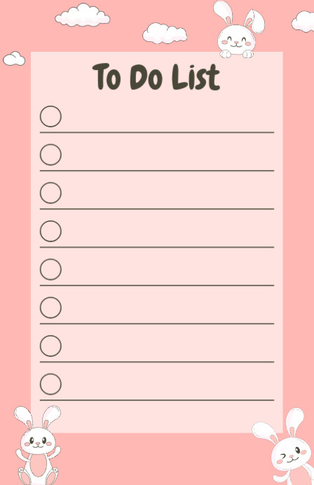Pink Task Checklist Pink To Do List Template | PosterMyWall