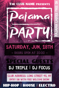 Create Free Pajama Party Flyers Postermywall
