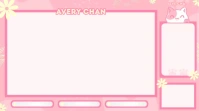 Pink twitch overlay stream template