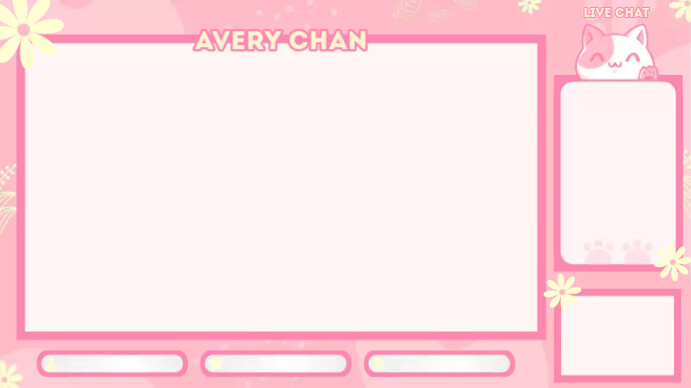 Pink twitch overlay stream template | PosterMyWall