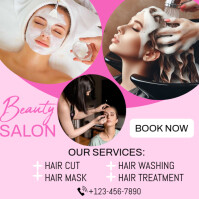Merah Muda Beauty Salon Services Instagram Post Template