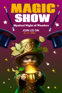 Magic Show Thumbnail magic show Template | PosterMyWall