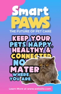 Pet Tech Brand Half Page Wide template