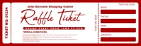 Pink Typographic Raffle Ticket | Raffle Ticket Contast Twitter Banner template