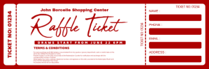 Pink Typographic Raffle Ticket | Raffle Ticket Contast Twitter Banner template
