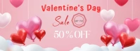 Pink Typographic Valentine Discount Facebook Cover Photo template